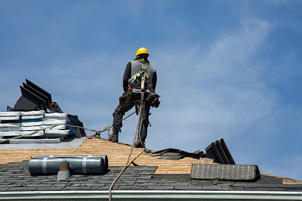 Professional Gutter Installation technician working in Urbanna, VA
